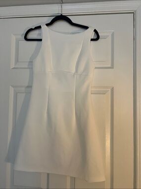 Amazon White Sleeveless Mini Dress